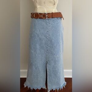 Zara Maxi Denim Jean Skirt Size 8